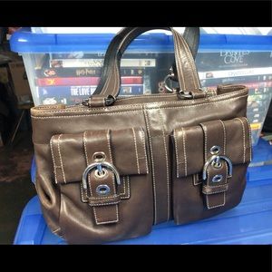 Coach brown leather bag